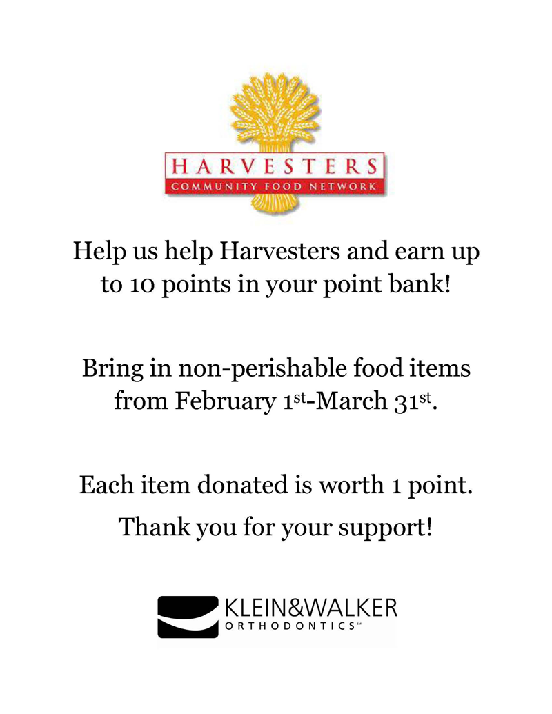 Support The Harvesters Community Food Network Klein Walker Orthodontics
